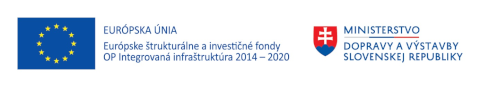 Európska únia | Európsne štrukturálne a investičné fondy | OP Integrovaná infraštruktúry 2014 – 2020 | Ministerstvo dopravy a výstavky Slovenskej republiky