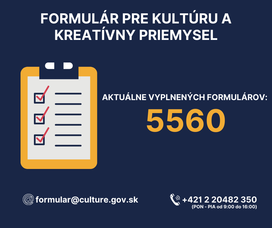 Dnes je posledný deň na vyplnenie formulára ministerstva kultúry