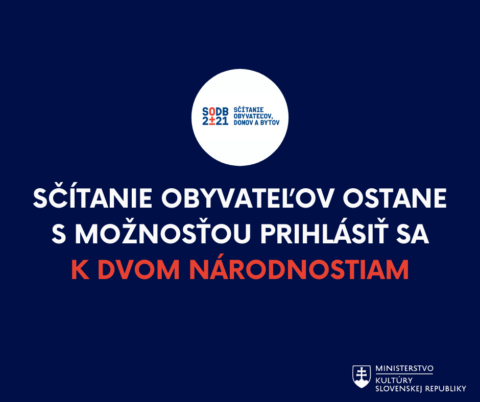 Dve národností v sčítaní ostanú. Štatistický úrad akceptoval aj výzvu ministerstva kultúry