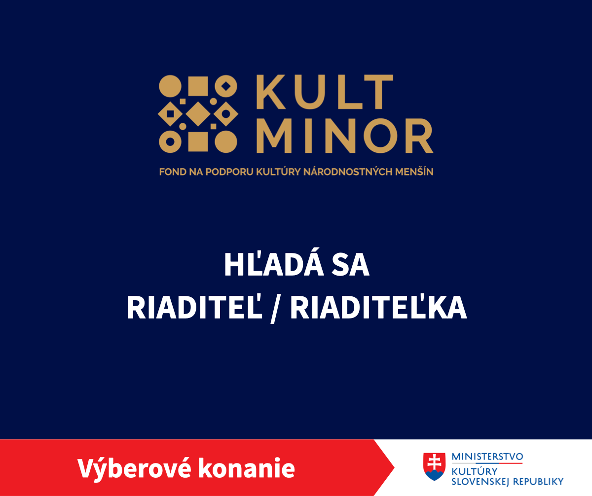 Výberové konanie na riaditeľa alebo riaditeľku KULT MINOR je vo svojej polovici