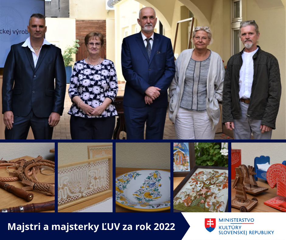 Majstri a majsterky ľudovej umeleckej výroby za rok 2022