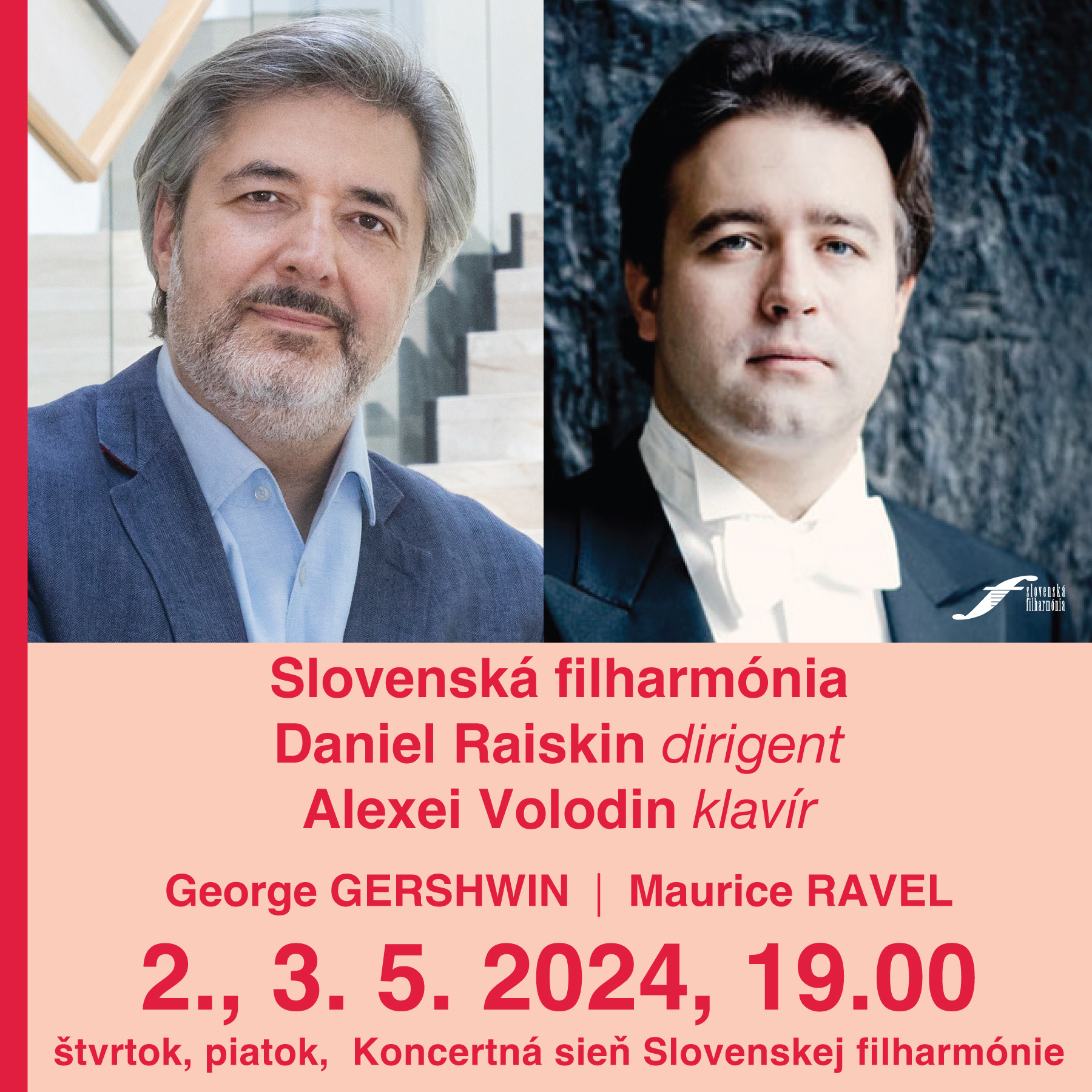 Slovenská filharmónia pod taktovkou šéfdirigenta s Alexeiom Volodinom, ktorý uvedie dva koncerty pre klavír