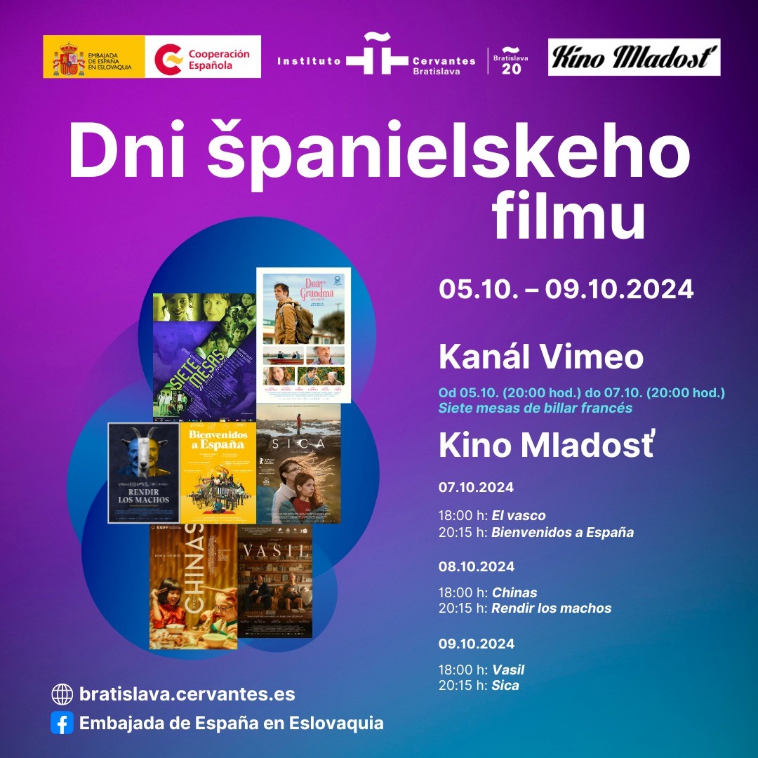Dni španielskeho filmu v Bratislave 05.10. – 09.10.2024