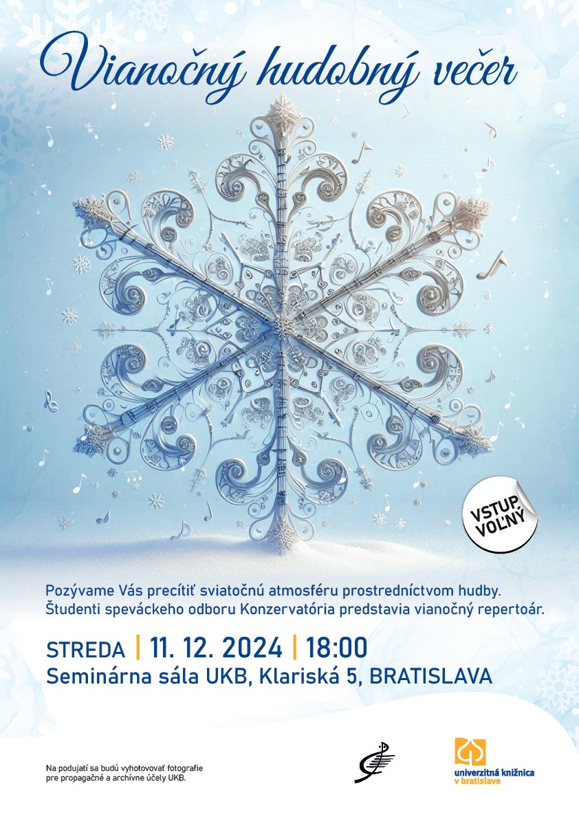 UKB pozýva: Vianočný hudobný večer študentov Konzervatória | 11. 12. 2024 o 18:00