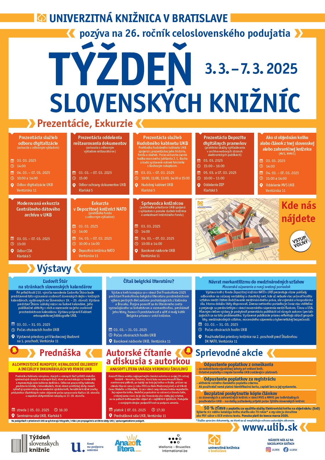 Univerzitná knižnica v Bratislave pozýva na 26. ročník celoslovenského podujatia TÝŽDEŇ SLOVENSKÝCH KNIŽNÍC