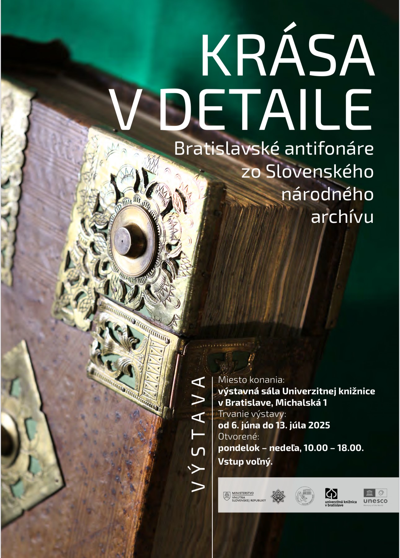 UKB pozýva na výstavu | KRÁSA V DETAILE | Bratislavské antifonáre zo Slovenského národného archívu | 6. 6. – 13. 7. 2025