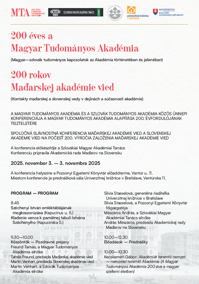 200 rokov Maďarskej akadémie vied