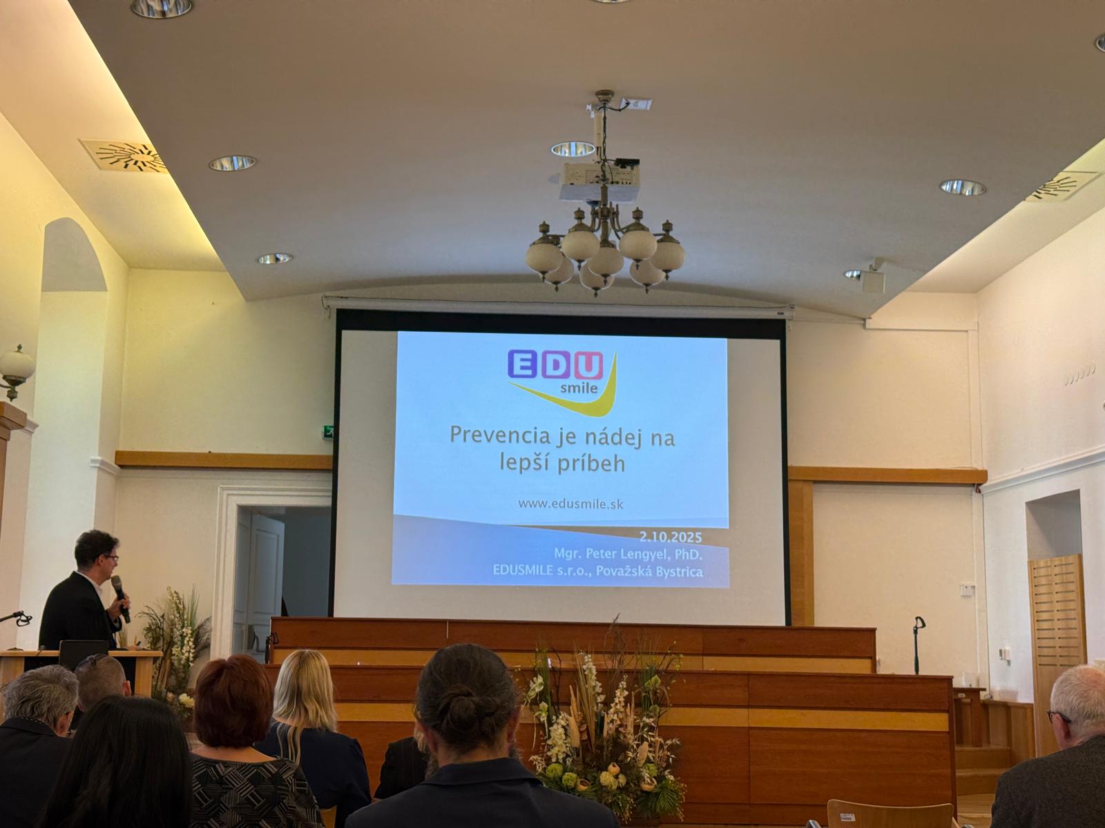 Štátny tajomník Ministerstva kultúry SR Mário Maruška na konferencii o bezpečnom spoločenstve a prevencii rizikového správania