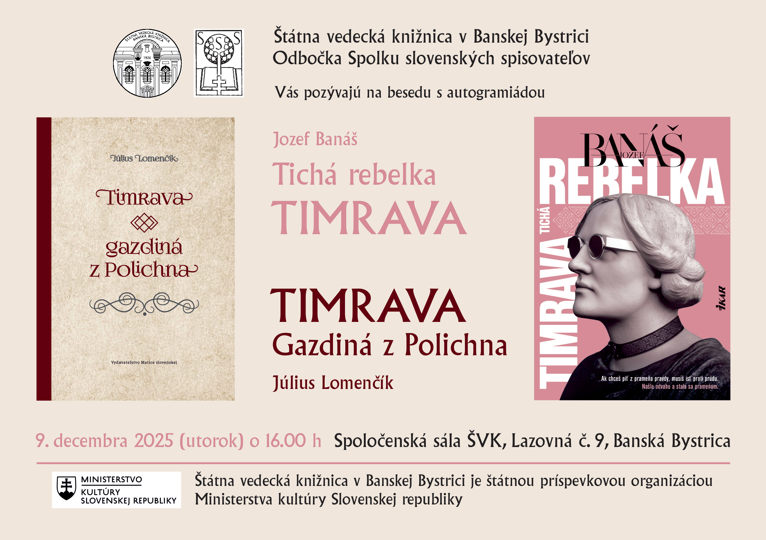 TIMRAVA – beseda s autogramiádiou