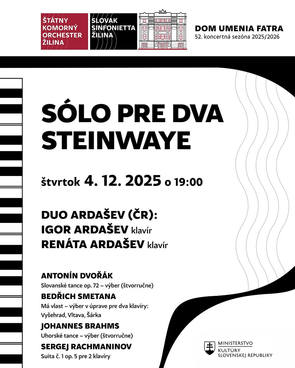 DECEMBROVÝ PROGRAM ŠTÁTNEHO KOMORNÉHO ORCHESTRA ŽILINA V DOME UMENIA FATRA