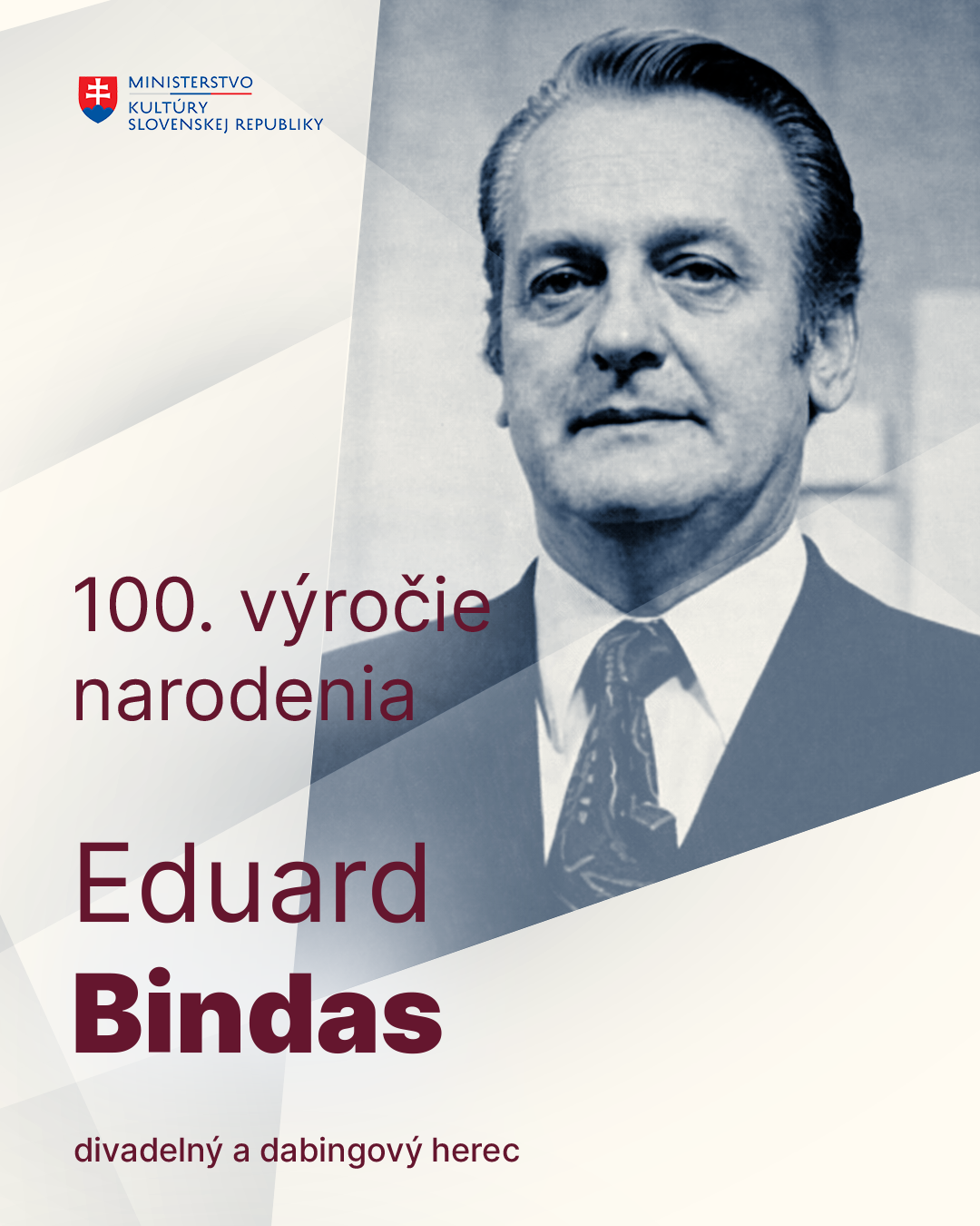 Pripomíname si 100. výročie narodenia Eduarda Bindasa