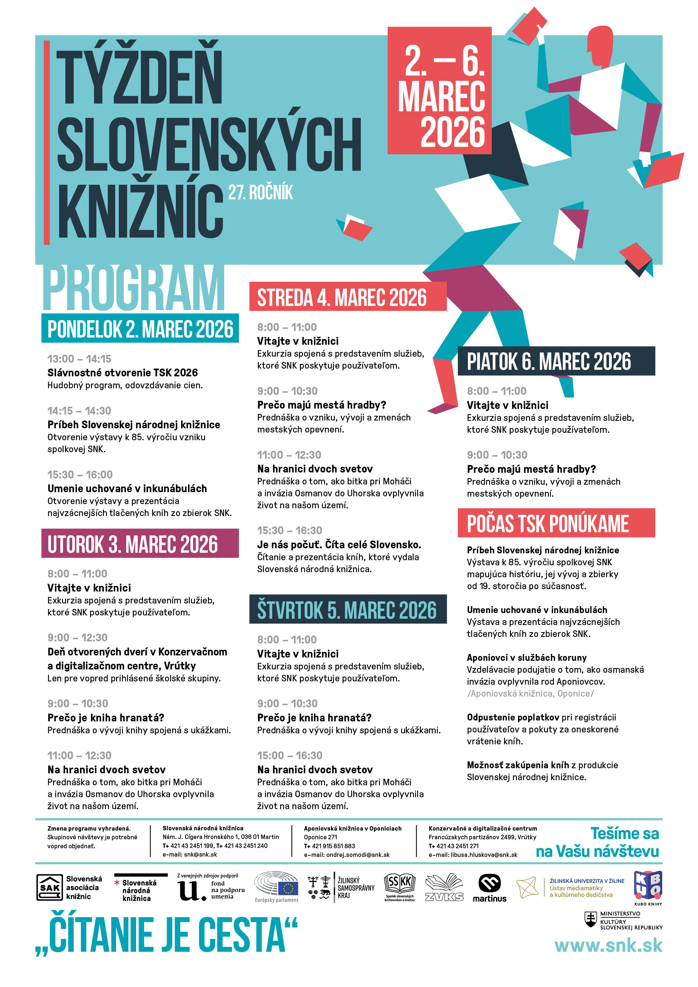 TÝŽDEŇ SLOVENSKÝCH KNIŽNÍC – „Čítanie je cesta“