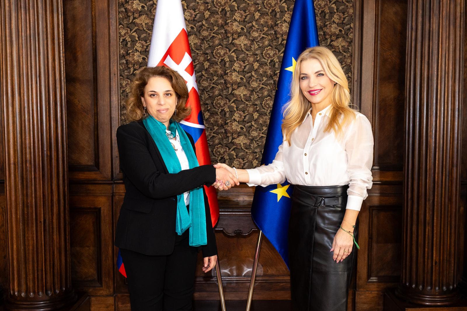 Ministerka kultúry SR Martina Šimkovičová prijala veľvyslankyňu Alžírskej demokratickej ľudovej republiky