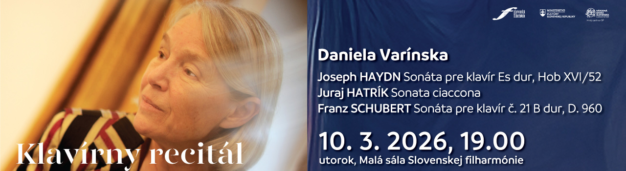 Klavírny recitál Daniely Varínskej v Malej sále Slovenskej filharmónie