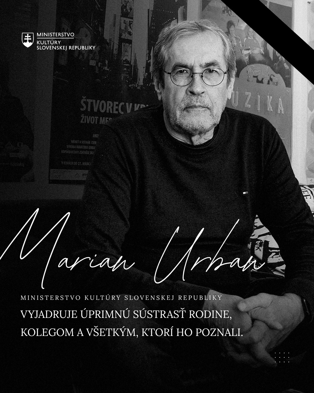 Prijali sme smutnú správu o úmrtí filmového producenta, režiséra a pedagóga Mariana Urbana