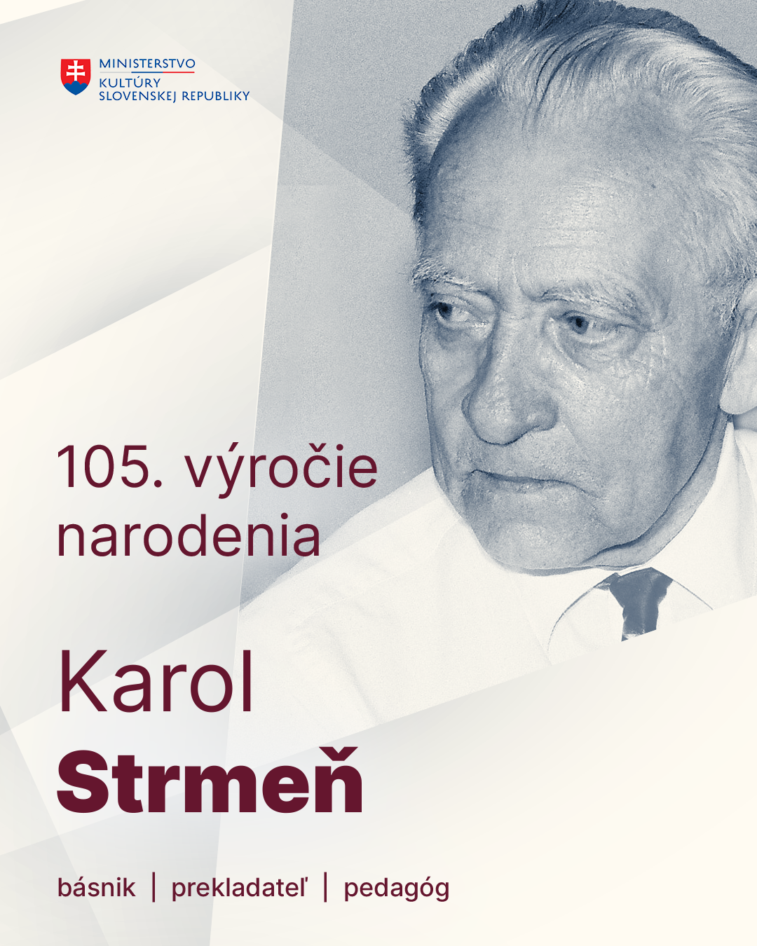 Pripomíname si 105. výročie narodenia Karola Strmeňa
