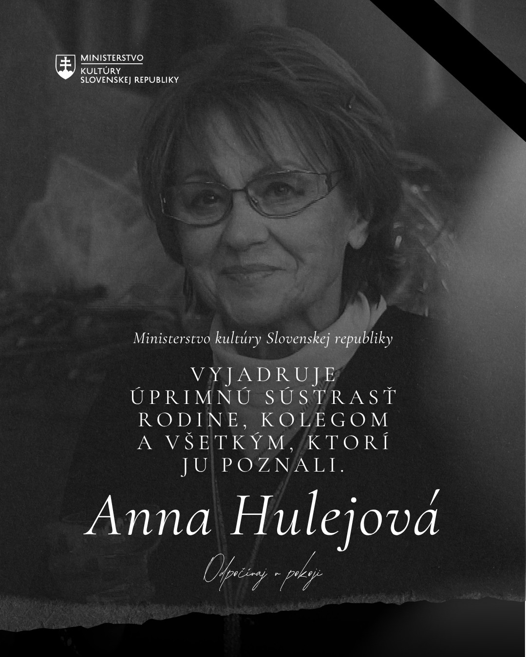 Vo veku 86 rokov nás navždy opustila významná slovenská folkloristka Anna Hulejová