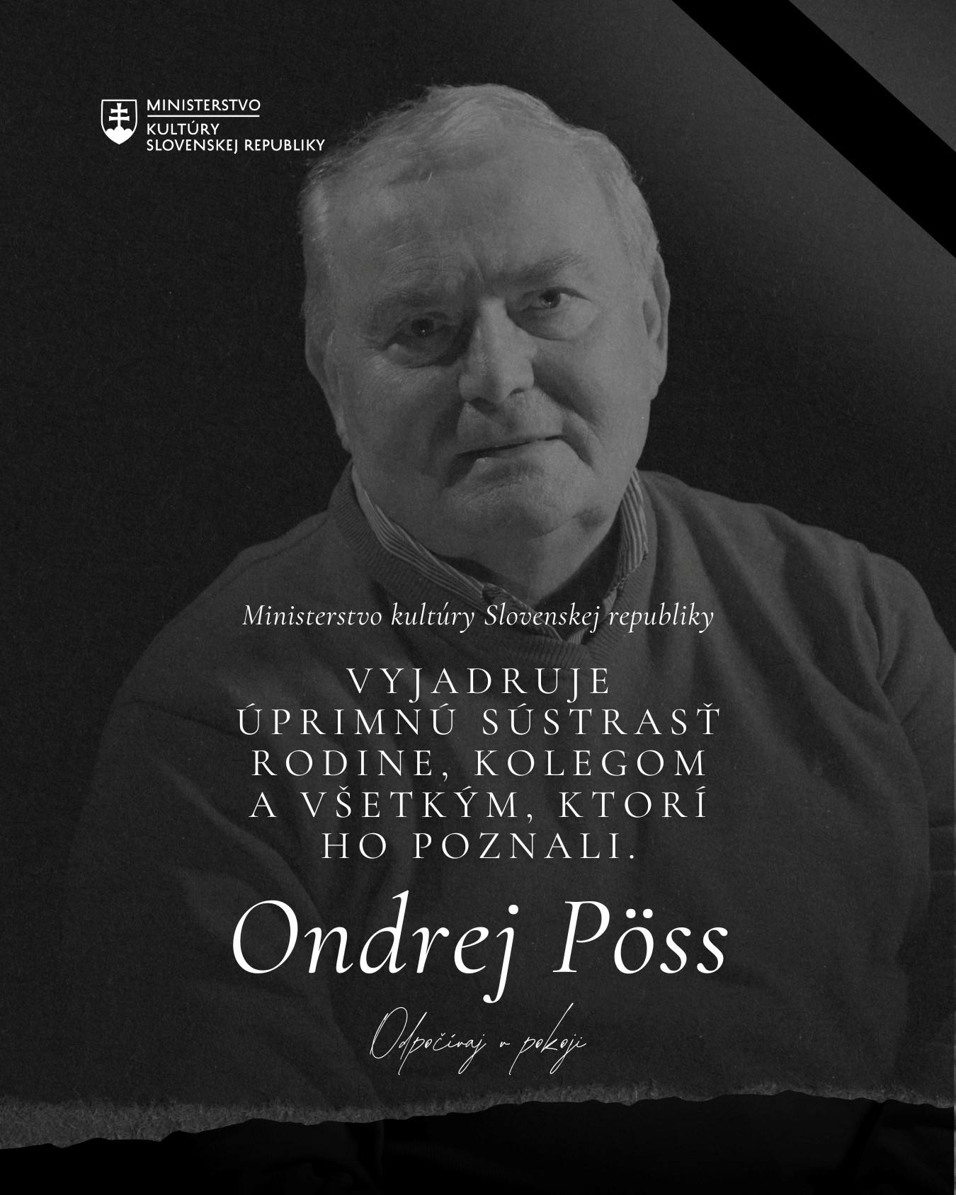 Prijali sme smutnú správu o úmrtí Ondreja Pössa
