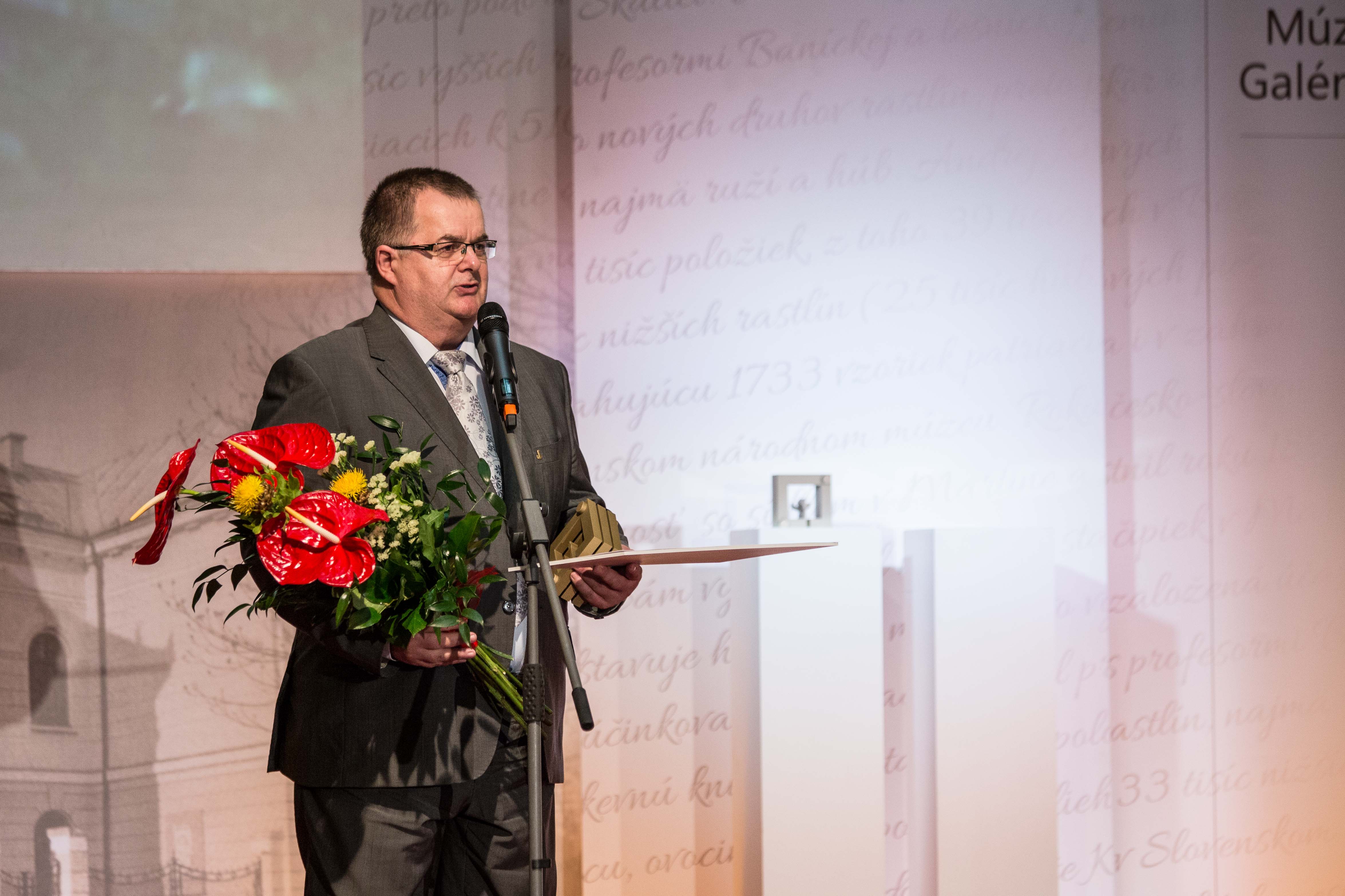 Riaditeľ Múzea roka 2015 - Stredoslovenského múzea v Banskej Bystrici Roman Hradecký. Foto: Katarína Acél - Gáliková 